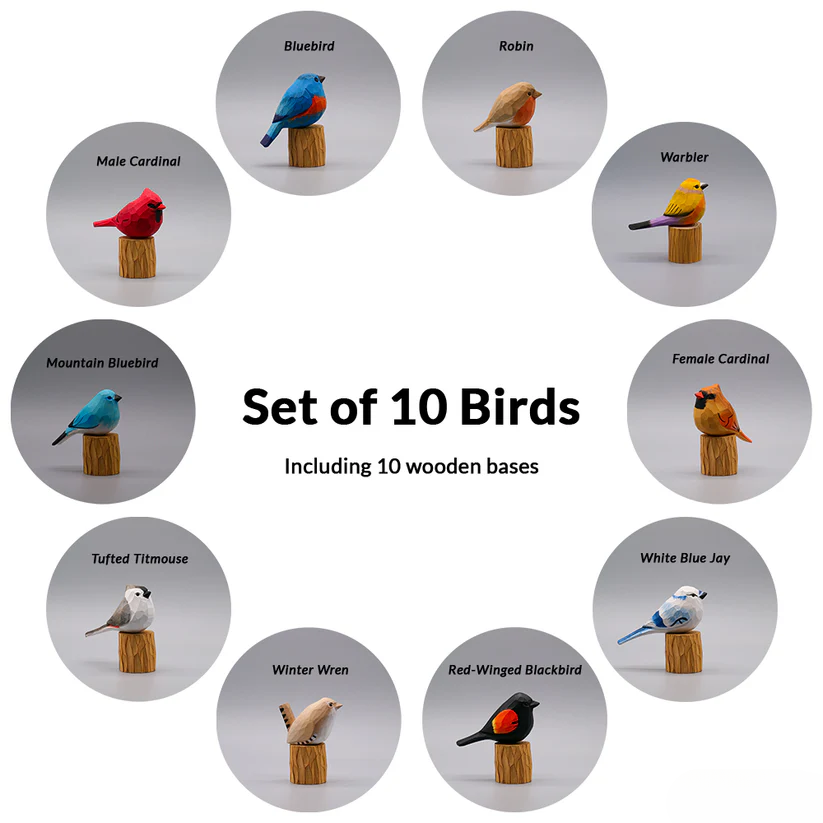 Set of 10 Birds + 10 Stands